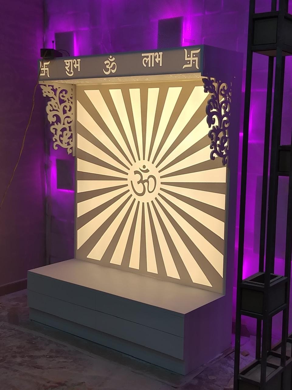 Illuminated devotional artwork panel