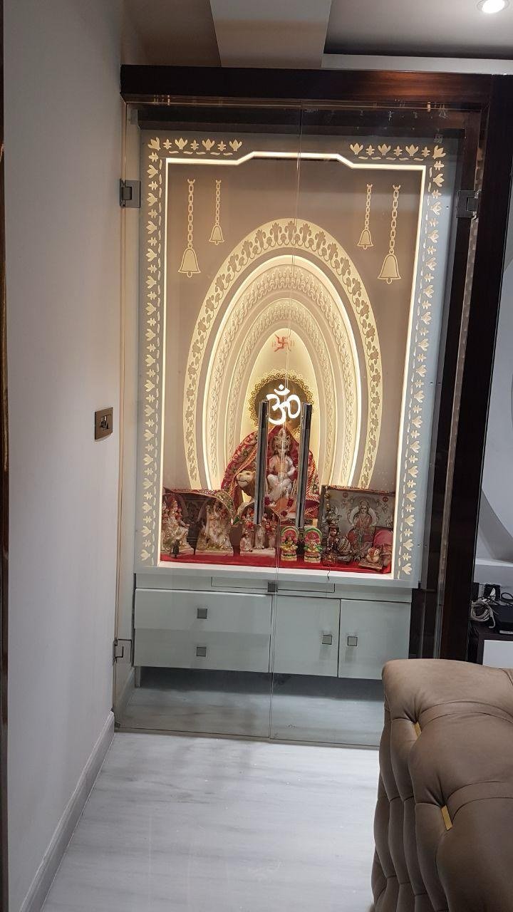 Traditional temple arch with decorative cutwork